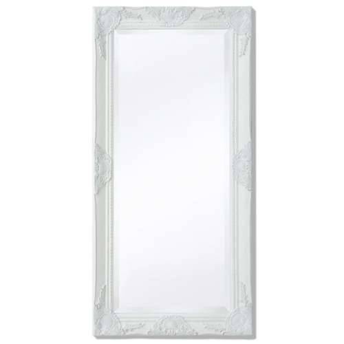 Zidno ogledalo u baroknom stilu 100 x 50 cm bijelo Cijena