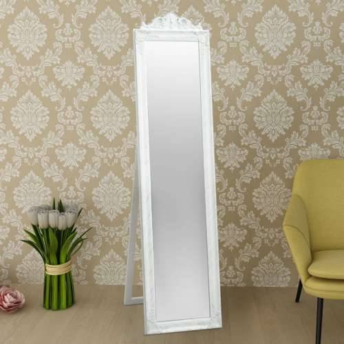 Samostojeće zidno ogledalo u baroknom stilu 160 x 40 cm bijelo Cijena