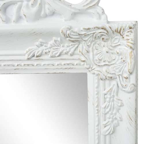 Samostojeće zidno ogledalo u baroknom stilu 160 x 40 cm bijelo Cijena