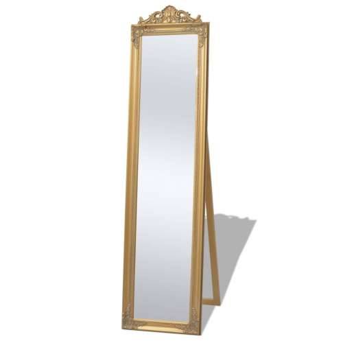 Samostojeće zidno ogledalo u baroknom stilu 160 x 40 cm zlatno