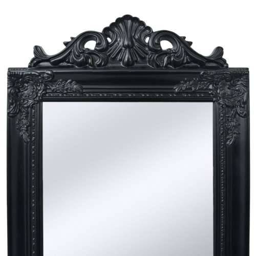 Samostojeće zidno ogledalo u baroknom stilu 160 x 40 cm crno Cijena