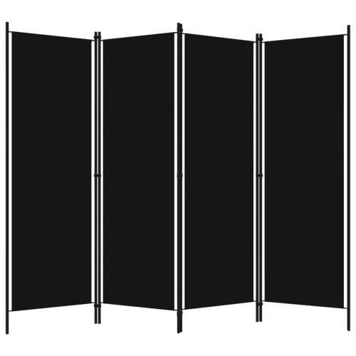 Sobna pregrada s 4 panela crna 200 x 180 cm Cijena