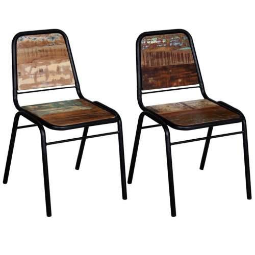 Blagovaonske stolice 2 kom od masivnog obnovljenog drva Cijena