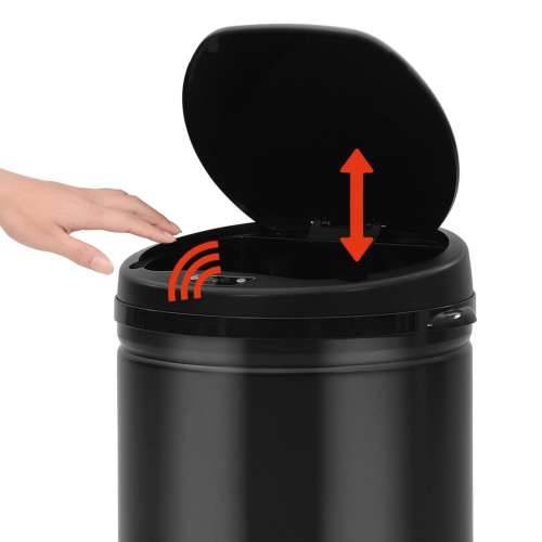 Automatska kanta za otpad sa senzorom 30 L ugljični čelik crna Cijena