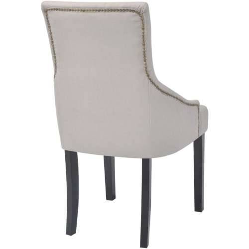 Blagovaonske stolice od tkanine 4 kom krem-sive Cijena