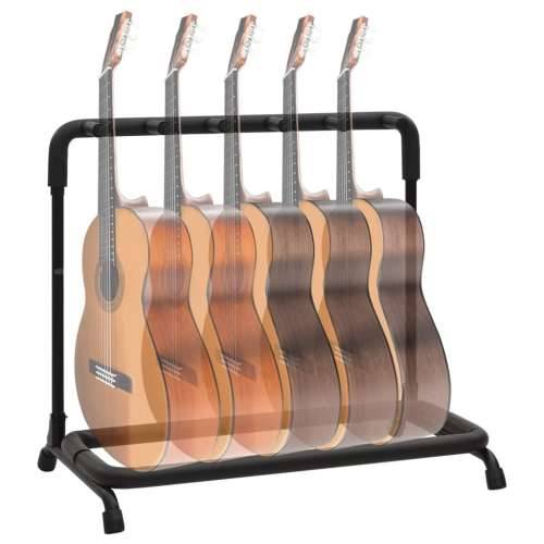 Sklopivi stalak za gitare s 5 dijelova crni 74x41x66 cm čelični Cijena