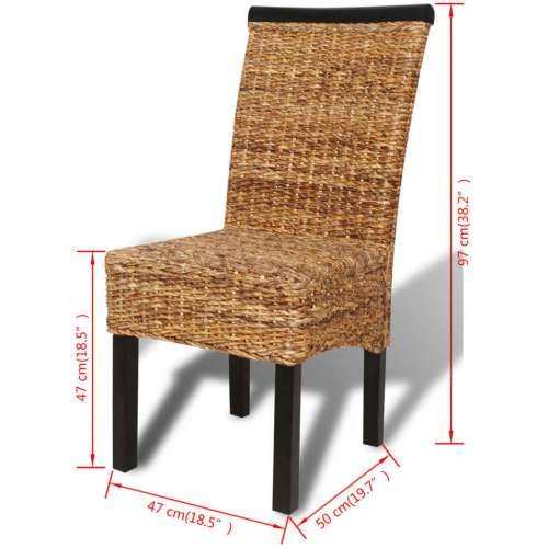 Blagovaonske stolice od abake i masivnog drva manga 4 kom Cijena