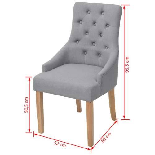 Blagovaonske stolice od tkanine 4 kom svjetlosive Cijena