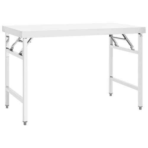 Sklopivi kuhinjski radni stol 120 x 60 x 80 cm nehrđajući čelik Cijena