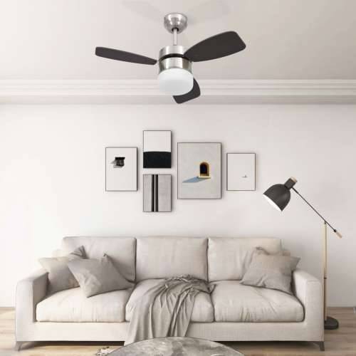 Stropni ventilator sa svjetlom i daljinskim 76 cm tamnosmeđi Cijena