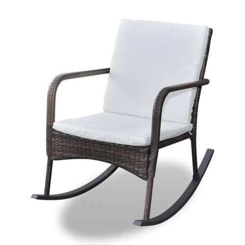 Vrtna stolica za ljuljanje od poliratana smeđa Cijena