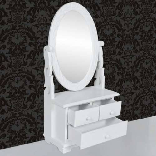 Toaletni Stol s Ovalnim Nagibnim Ogledalom MDF Cijena