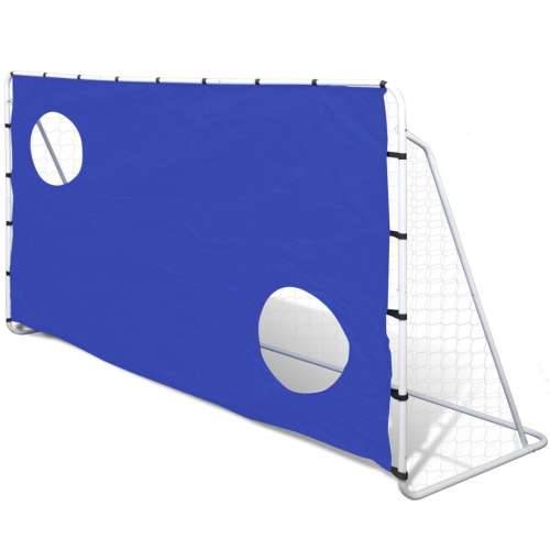 Nogometni gol sa zidom za ciljanje čelični 240 x 92 x 150 cm