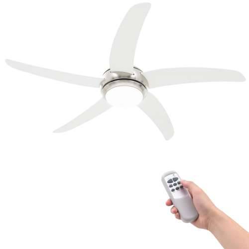 Ukrasni stropni ventilator sa svjetlom 128 cm bijeli Cijena