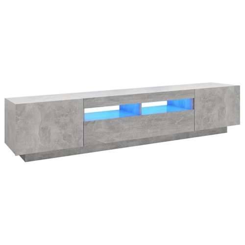 TV ormarić s LED svjetlima siva boja betona 200 x 35 x 40 cm Cijena