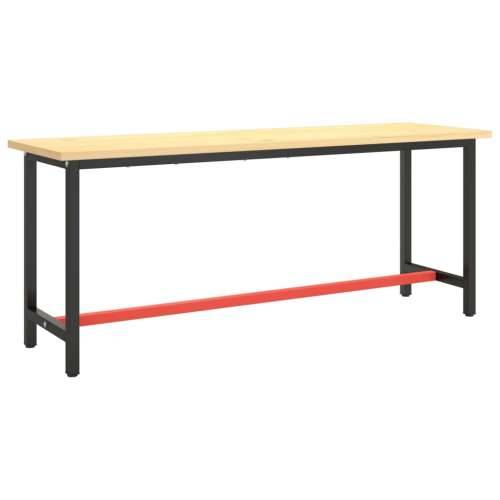 Okvir za radni stol mat crni i mat crveni 190x50x79 cm metalni Cijena
