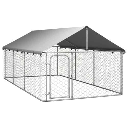 Vanjski kavez za pse s krovom 400 x 200 x 150 cm Cijena