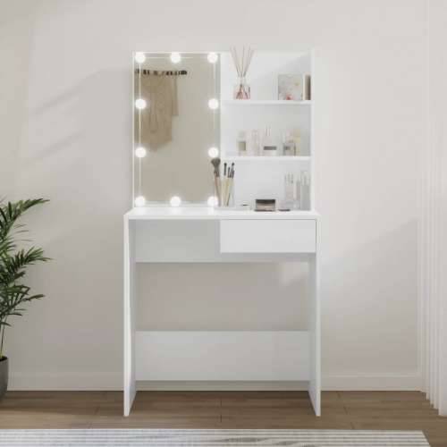 Toaletni stolić s LED svjetlima bijeli 74,5 x 40 x 141 cm Cijena