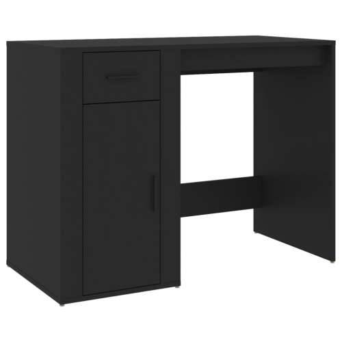 Radni stol crni 100 x 49 x 75 cm od konstruiranog drva Cijena