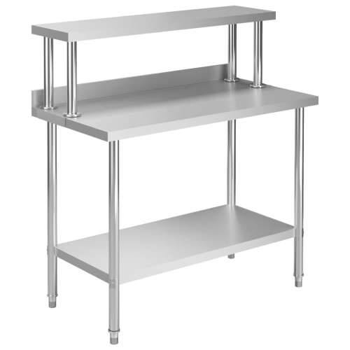 Kuhinjski radni stol s policom 120x60x120 cm nehrđajući čelik Cijena