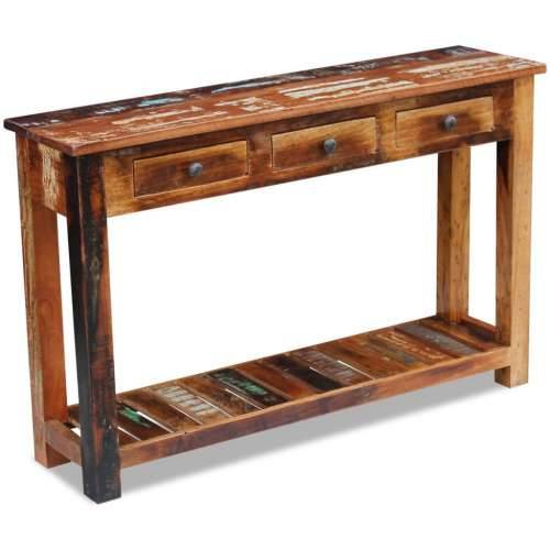 Konzolni stol od masivnog obnovljenog drva 120 x 30 x 76 cm Cijena