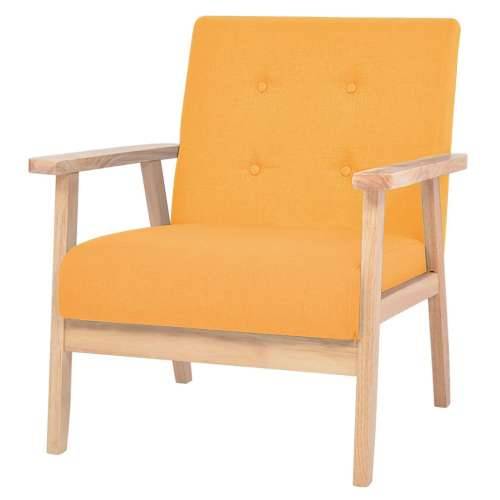 Fotelja od tkanine žuta Cijena