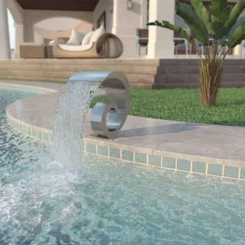 Fontana za bazen od nehrđajućeg čelika 50 x 30 x 53 cm srebrna Cijena