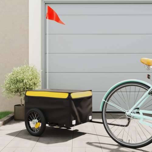 Prikolica za bicikl crno-žuta 30 kg željezna Cijena