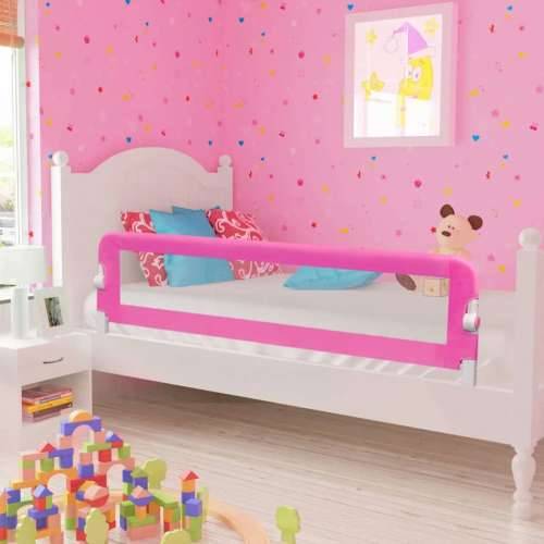 Sigurnosna ograda za dječji krevetić 150 x 42 cm ružičasta
