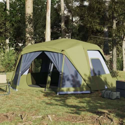 Šator za kampiranje za 10 osoba zeleni od tkanine vodootporan Cijena