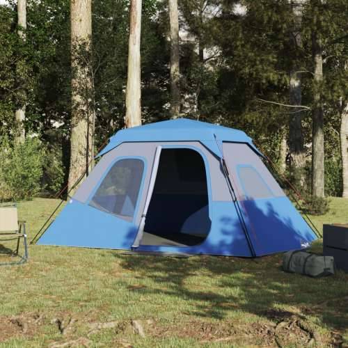 Šator za kampiranje za 6 osoba plavi od tkanine vodootporan Cijena