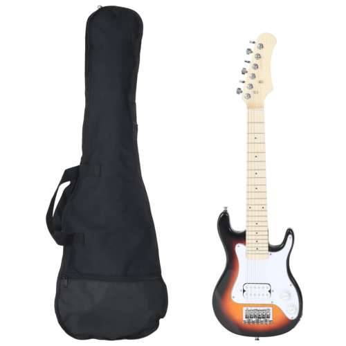 Električna gitara za djecu s torbom smeđe-bijele 3/4 30 ” Cijena