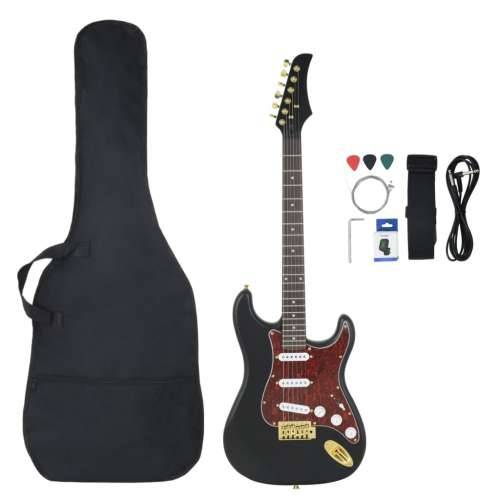 Električna gitara za početnike s torbom crna-zlatna 4/4 39 ” Cijena