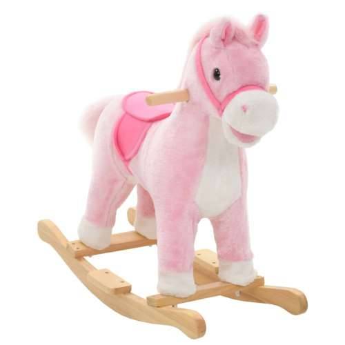 Konjić za ljuljanje plišani 65 x 32 x 58 cm ružičasti Cijena