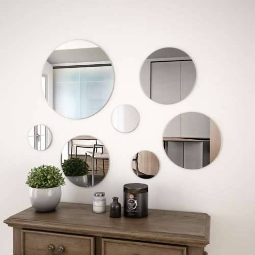 7-dijelni set okruglih zidnih ogledala od stakla Cijena
