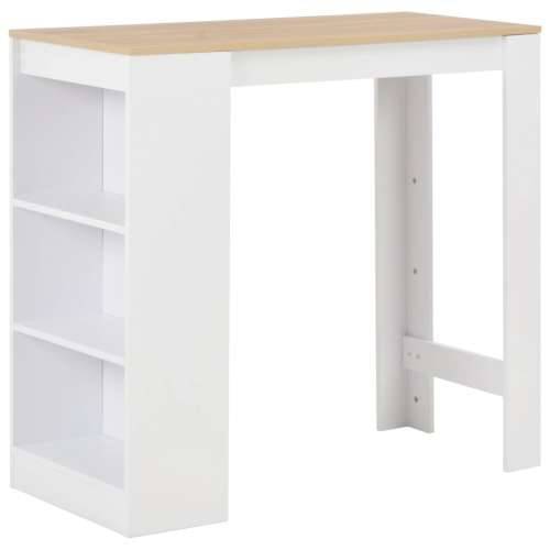 Barski stol s policom bijeli 110 x 50 x 103 cm Cijena