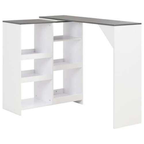 Barski stol s pomičnom policom bijeli 138 x 39 x 110 cm Cijena