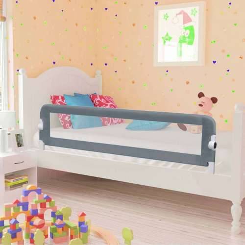 Sigurnosna ogradica za dječji krevet siva 150 x 42 cm poliester Cijena