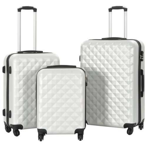 3-dijelni set čvrstih kovčega svjetlosrebrni ABS Cijena