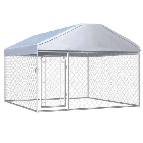 Vanjski kavez za pse s krovom 200 x 200 x 135 cm Cijena