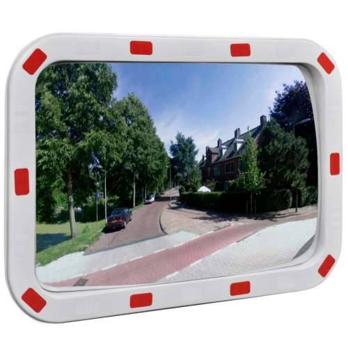 Konveksno pravokutno prometno ogledalo 40 x 60 cm s reflektorima Cijena
