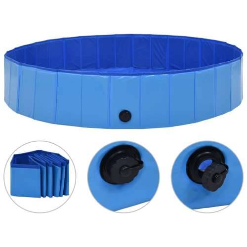 Sklopivi bazen za pse plavi 160 x 30 cm PVC Cijena