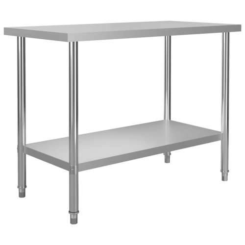 Kuhinjski radni stol 120 x 60 x 85 cm od nehrđajućeg čelika Cijena