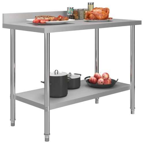 Kuhinjski radni stol 120 x 60 x 93 cm od nehrđajućeg čelika Cijena