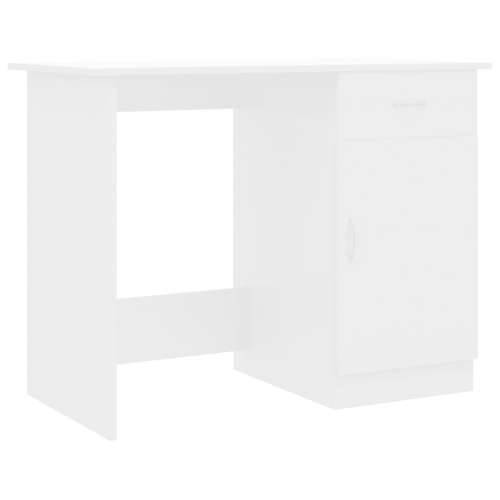 Radni stol visoki sjaj bijeli 100 x 50 x 76 cm od iverice Cijena