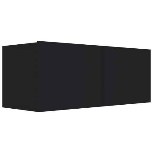 TV ormarić crni 80 x 30 x 30 cm od konstruiranog drva Cijena