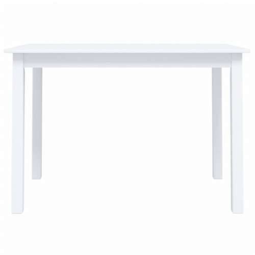 Blagovaonski stol bijeli 114 x 71 x 75 cm od drva kaučukovca Cijena